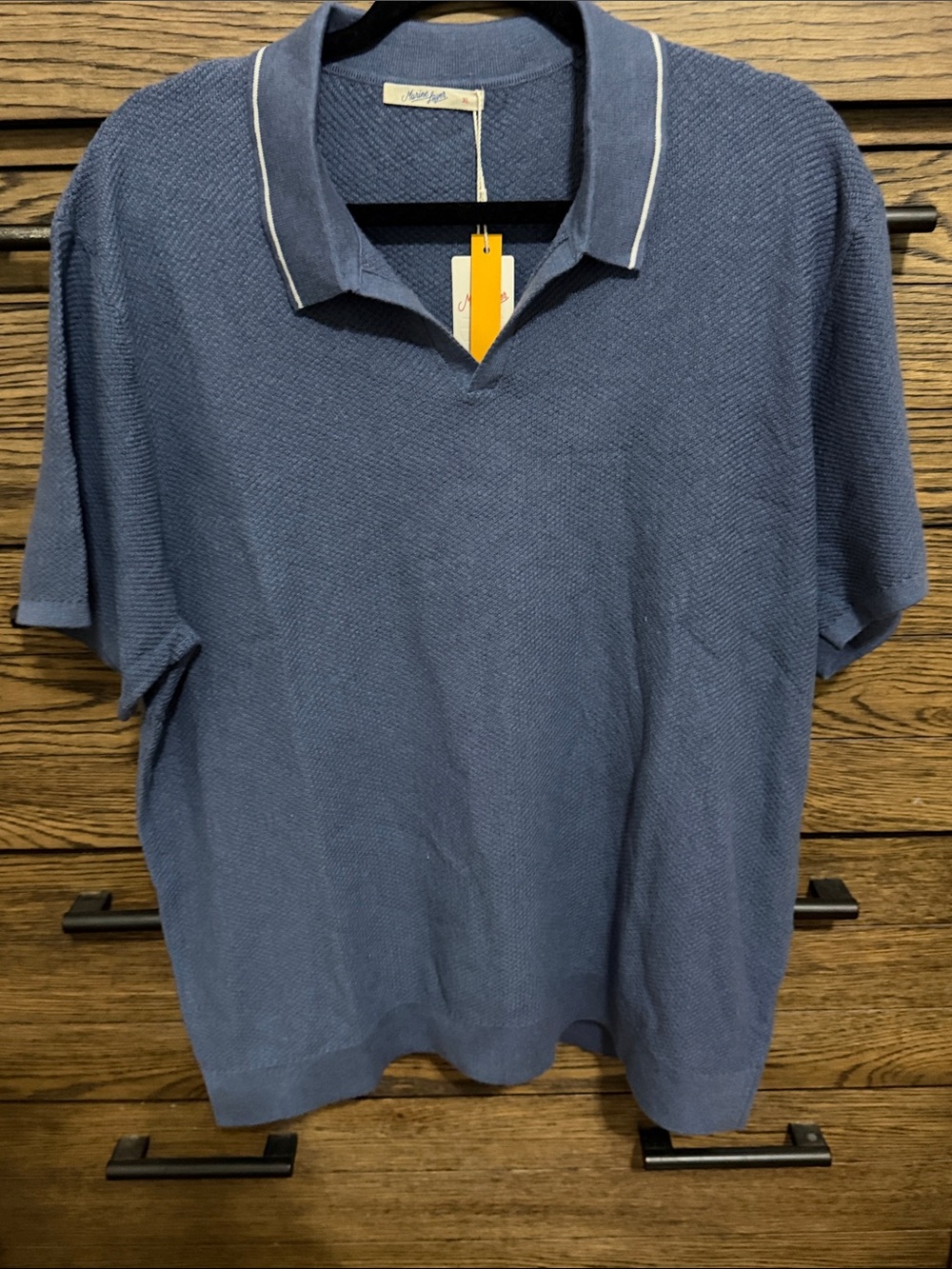 NWT Marine Layer Greyson Sweater Polo Shirt Size XL